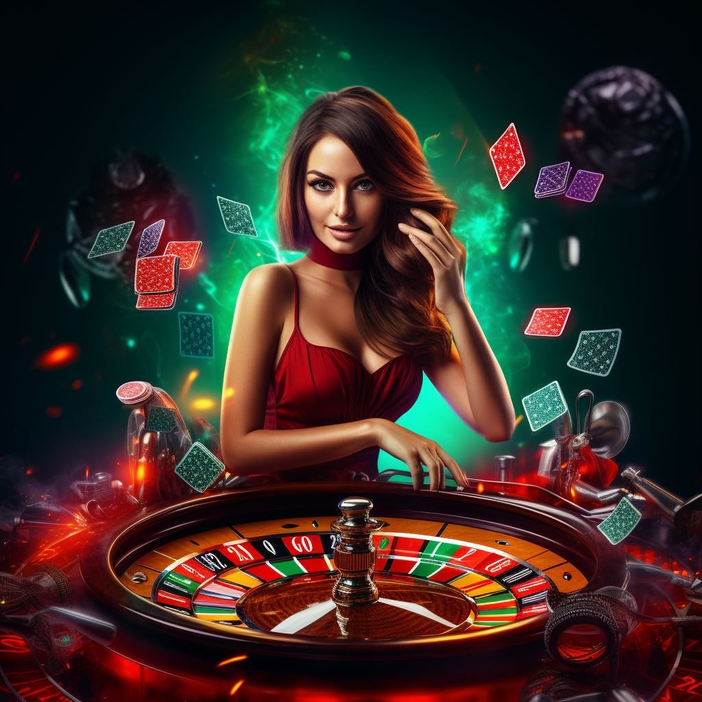 Ilustrasi permainan slot dan taruhan olahraga slot88max dengan efek neon